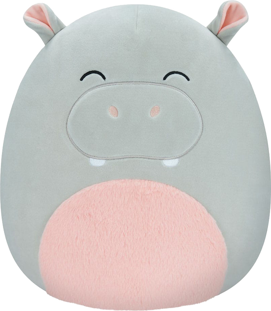 Maskotka Squishmallows Hipopotam Harrison Szary 30 cm (0196566214378) - obraz 1