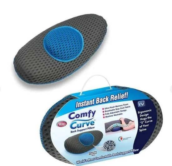 Ортопедическая подушка для спины позвоночника поясницы ART Comfy Curve автоподушка поясничная овальная на кресло под спину - Фото 8 Ортопедическая подушка для спины позвоночника поясницы ART Comfy Curve автоподушка поясничная овальная на кресло под спину - изображение 8
