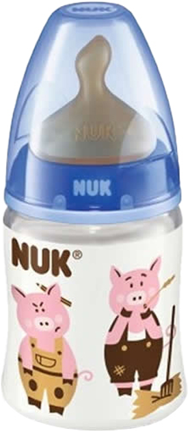 Пляшечка для немовлят Nuk Baby Bottle Erase Una Vez First Choice T1 Latex 0-6 місяців 150 мл (8430215051184) - зображення 1