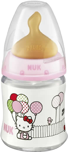 Пляшечка для немовлят Nuk Baby Bottle Firts Choice Hello Kitty T1 Latex 0-6 місяців 150 мл (4008600150336) - зображення 1