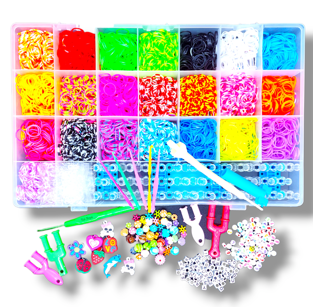Набір для плетіння браслетів із гумок з гачком Fashion loom bands set 5000шт EU - зображення 4