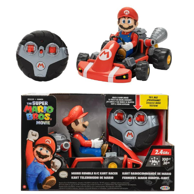 Samochód zdalnie sterowany Jakks Pacific Super Mario Movie Rumble RC z figurką (0192995418226) - obraz 1