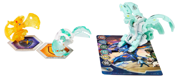 Zestaw figurek Spin Master Bakugan Evolutions Platinum Power Up Nillious with Nano Riptide and Chrysalin (0778988434642) - obraz 2