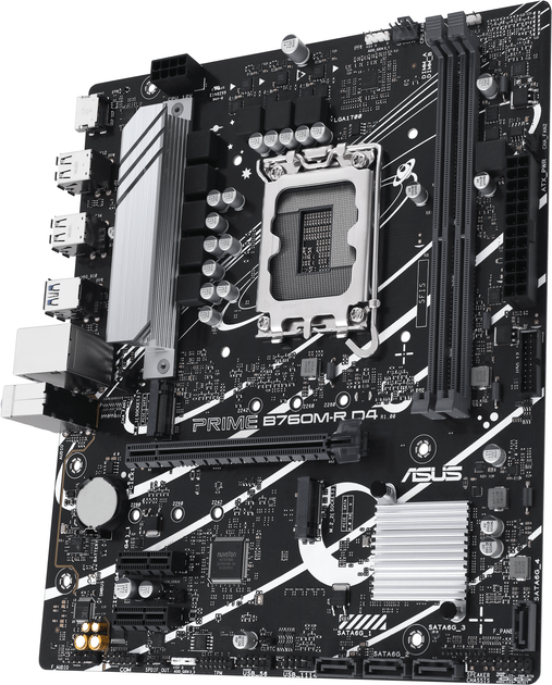 Материнська плата ASUS PRIME B760M-R D4 (LGA1700, Intel B760, PCI-Ex16) - зображення 4