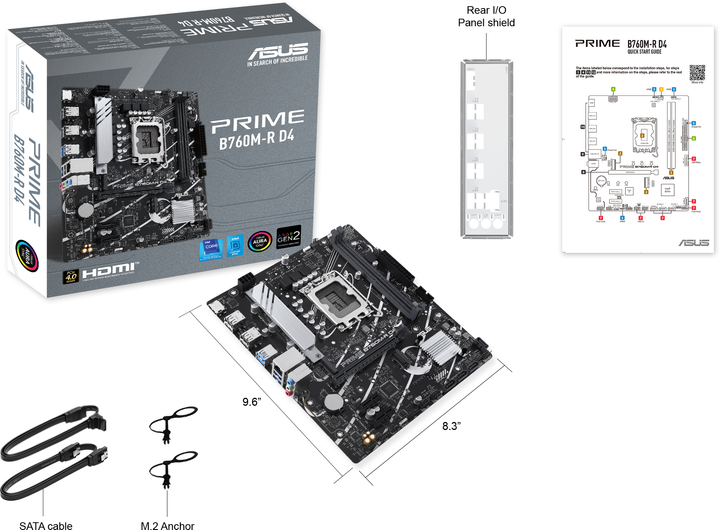 Материнська плата ASUS PRIME B760M-R D4 (LGA1700, Intel B760, PCI-Ex16) - зображення 8