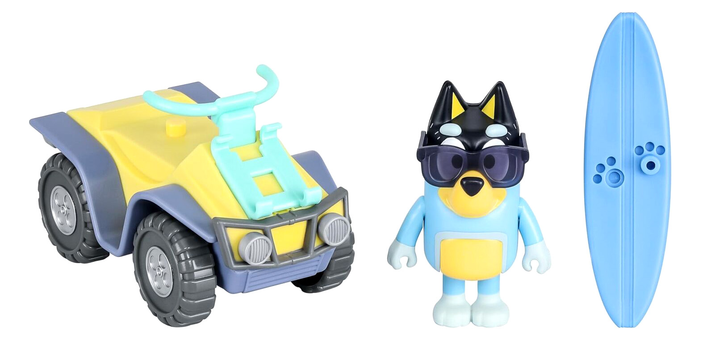 Фігурка Bluey Moose Toys Beach Quad With Bandit (0630996175491) - зображення 2