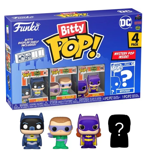 Zestaw figurek Funko Bitty Pop Batman Adam West 2.5 cm (0889698713146) - obraz 1