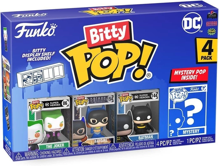 Zestaw figurek Funko Bitty Pop Joker Batgirl Batman & Mystery Chase 2.5 cm (0889698713122) - obraz 1