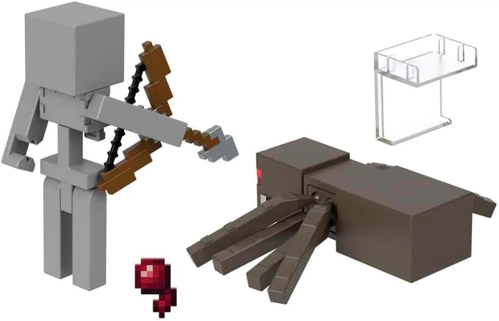 Zestaw figurek Mattel Minecraft Skeleton Spiders Jockey (0194735111275) - obraz 4