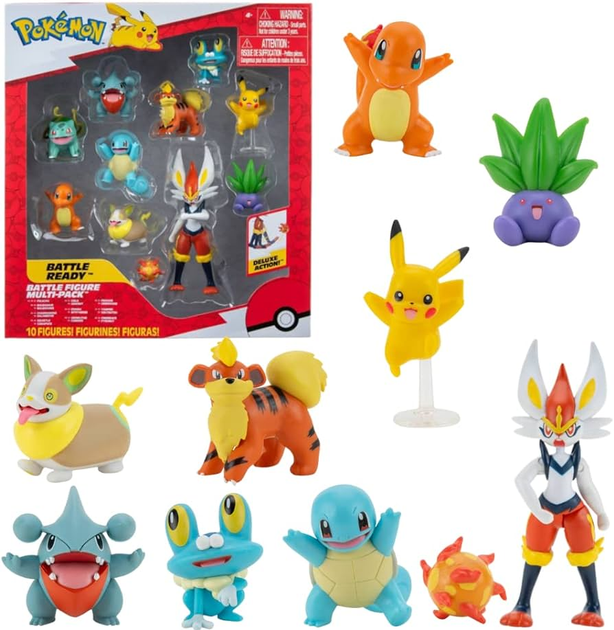 Zestaw figurek Jazwares Pokémon Battle 10 szt (0191726457053) - obraz 1