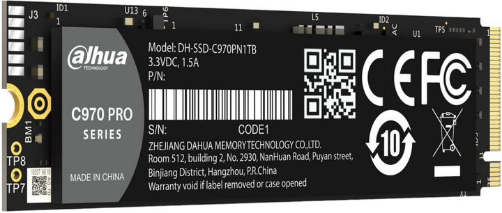 SSD диск Dahua C970 Pro 1TB M.2 2280 PCIe 4.0 x4 3D NAND (TLC) (DHI-SSD-C970PN1TB) - зображення 2