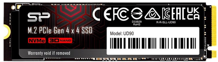 SSD диск Silicon Power UD90 4TB M.2 2280 NVMe PCIe 4.0 x4 3D NAND (TLC) (SP04KGBP44UD9005) - зображення 1