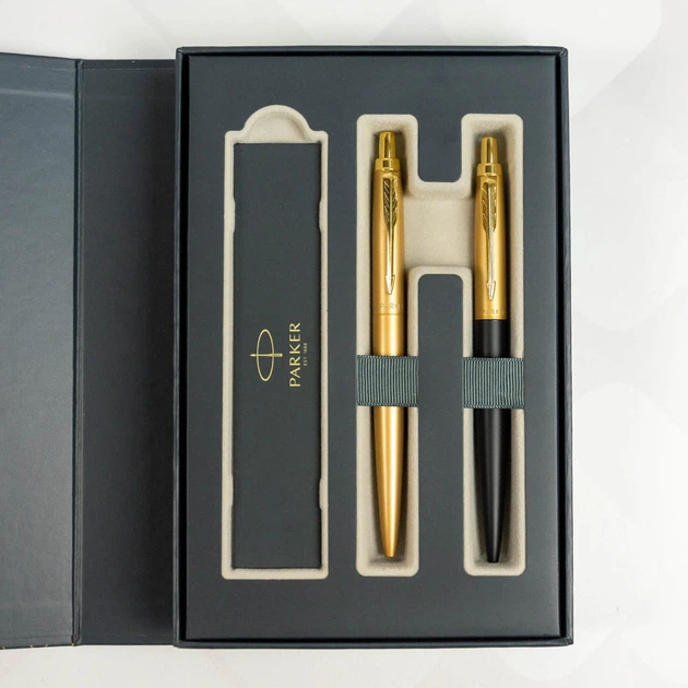Набір Parker Jotter XL Monochrome Gold GT BP Matt Black & Gold GT BP (2 кулькові ручки) 13 002b24 - изображение 4