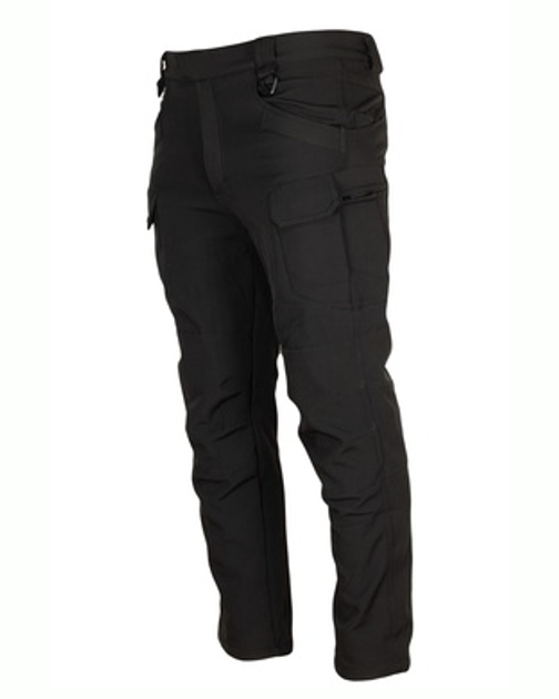 Тактичні штани утеплені SoftShell Black L - зображення 1