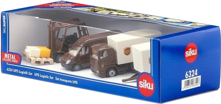 Zestaw metalowych modeli samochodów Siku Super UPS Delivery Service 1:50 (4006874063246) - obraz 1