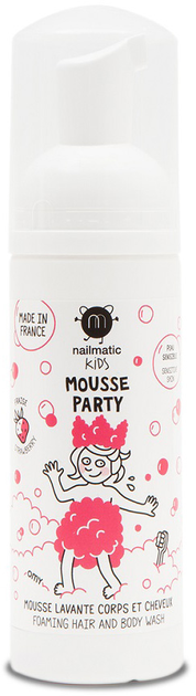 Mus do mycia ciała i włosów Nailmatic Kids Mousse Party dla dzieci Strawberry 150 ml (3760229895876) - obraz 1