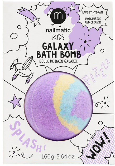 Бомбочка для ванни Nailmatic Kids Galaxy Bath Bomb для дітей Pulsar 160 г (3760229897351) - зображення 1