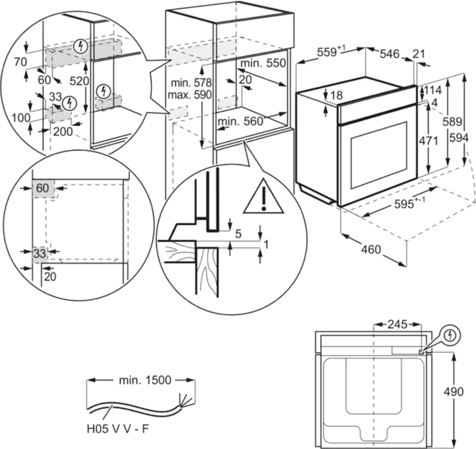 Духова шафа електрична Electrolux EOB7S31V (EOB7S31V) - зображення 9