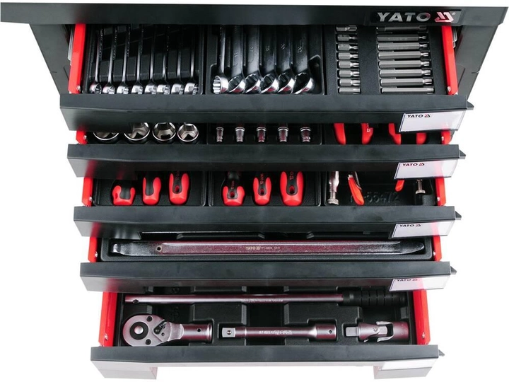 Szafka narzędziowa YATO 13 tac na 4 kółkach 7 szuflad 958 x 766 x 465 mm (YT-55293) - obraz 2