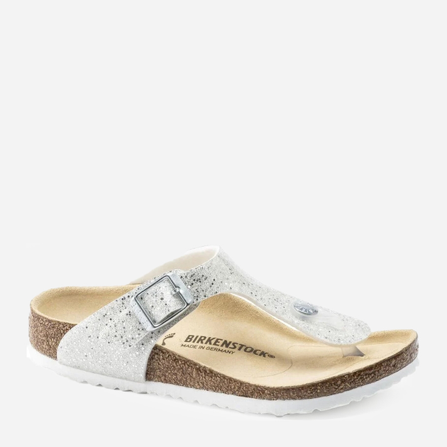 Klapki japonki dziecięce dla dziewczynki Birkenstock GIZEH Kids Birko-Flor Narrow 31 Biały/Szary (4039854931983) - obraz 2