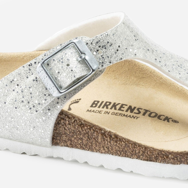 Дитячі в'єтнамки для дівчинки Birkenstock GIZEH Kids Birko-Flor Narrow 33 Білий/Сірий (4039854932065) - зображення 6