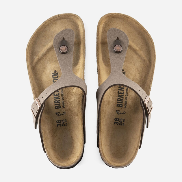 Klapki japonki dziecięce dla dziewczynki Birkenstock GIZEH Kids Birko-Flor Narrow 32 Kawowe (4052001281823) - obraz 5