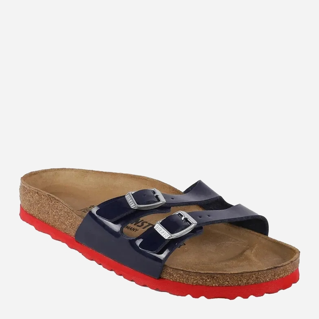 Чоловічі шльопанці Birkenstock IBIZA Birko-Flor Narrow 43 Синій/Червоний (4052001345518) - зображення 2