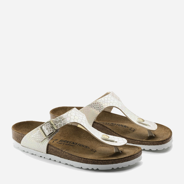 Klapki japonki dziecięce dla dziewczynki Birkenstock GIZEH Kids Birko-Flor Narrow 33 Kremowe (4052001662875) - obraz 3