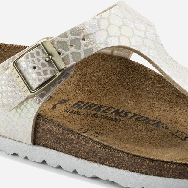 Klapki japonki dziecięce dla dziewczynki Birkenstock GIZEH Kids Birko-Flor Narrow 33 Kremowe (4052001662875) - obraz 6