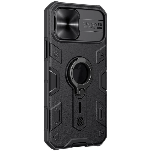 TPU+PC чохол Nillkin CamShield Armor (шторка на камеру) для Apple iPhone Pro 12 / 12 (6.1") Чорний (00000039990_1) - зображення 4
