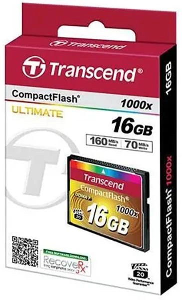Karta pamięci Transcend CompactFlash 16GB 1000x (TS16GCF1000) - obraz 2