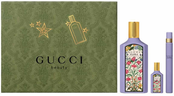 Zestaw damski Gucci Flora Gorgeous Magnolia Perfumy damskie 100 ml + Perfumy damskie 10 ml + Perfumy damskie 5 ml (3616304679032) - obraz 1