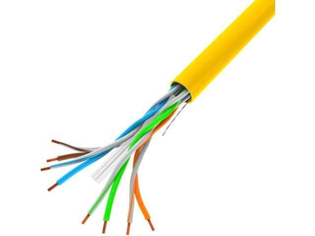 Kabel LAN Lanberg UTP 1 Gb/s 305 m CCA Żółty (LCU6-10CC-0305-Y) - obraz 1