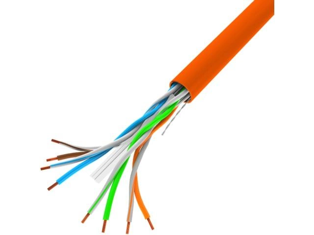 Kabel LAN Lanberg UTP 1 Gb/s 305 m CCA Pomarańczowy (LCU6-10CC-0305-O) - obraz 1