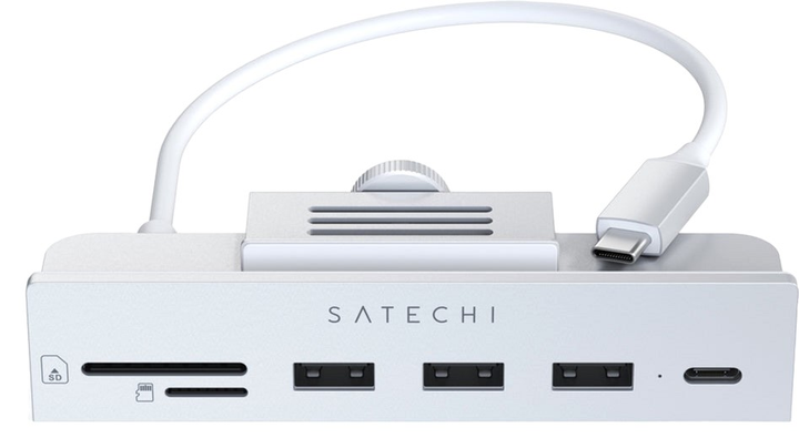 USB-хаб Satechi Aluminum Type-C Clamp Hub Silver for iMac 24" (ST-UCICHS) - зображення 2