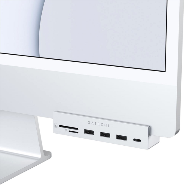 USB-хаб Satechi Aluminum Type-C Clamp Hub Silver for iMac 24" (ST-UCICHS) - зображення 5