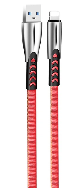 Кабель ColorWay USB - Lightning (M/M), 2.4 А, 1 м, Red (CW-CBUL010-RD) - Фото 2 Кабель ColorWay USB - Lightning (M/M), 2.4 А, 1 м, Red (CW-CBUL010-RD) - изображение 2