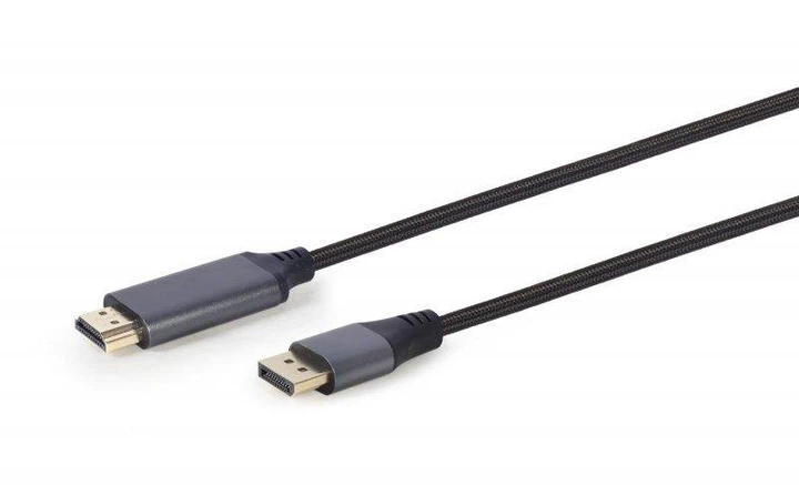Кабель Cablexpert DisplayPort - HDMI (M/M), 1.8 м, Black (CC-DP-HDMI-4K-6) - Фото 1 Кабель Cablexpert DisplayPort - HDMI (M/M), 1.8 м, Black (CC-DP-HDMI-4K-6) - изображение 1