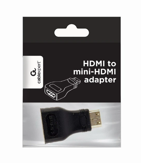Адаптер Cablexpert HDMI - mini-HDMI (F/M), Black (A-HDMI-FC) - Фото 4 Адаптер Cablexpert HDMI - mini-HDMI (F/M), Black (A-HDMI-FC) - изображение 4