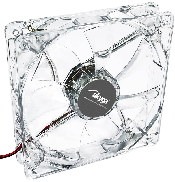 Вентилятор 12 см AKYGA LED Molex 120x120 мм Білий (AW-12A-WH) - зображення 1