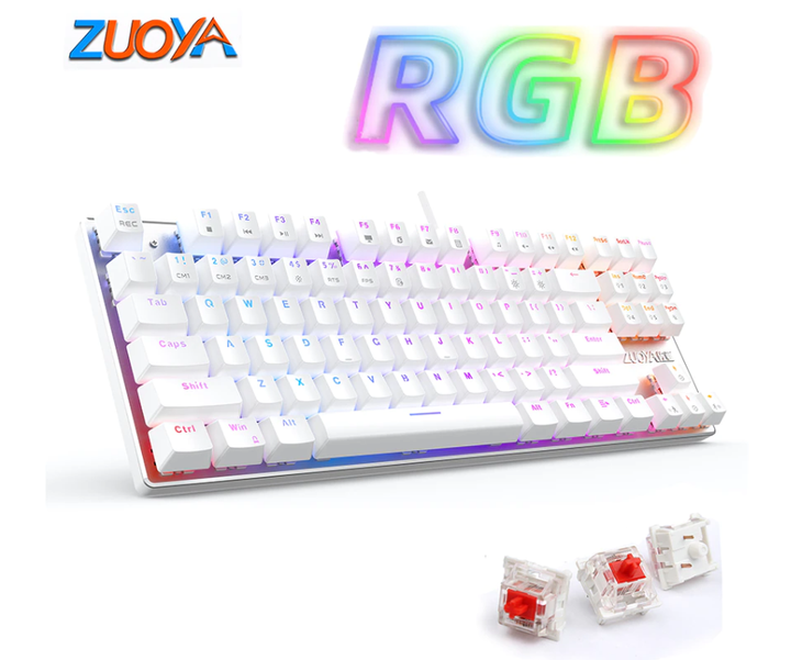 Клавиатура игровая Механическая Проводная ZUOYA X51 87 с RGB-подсветкой ...