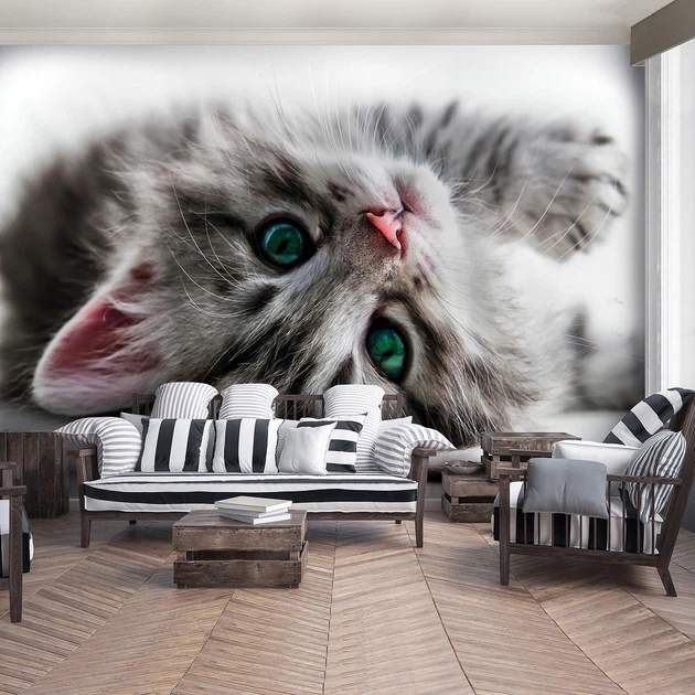 Коты флизелиновые фотообои 3D 416x254 см Сладкий котенок (1183VEXXXL)+клей - изображение 6