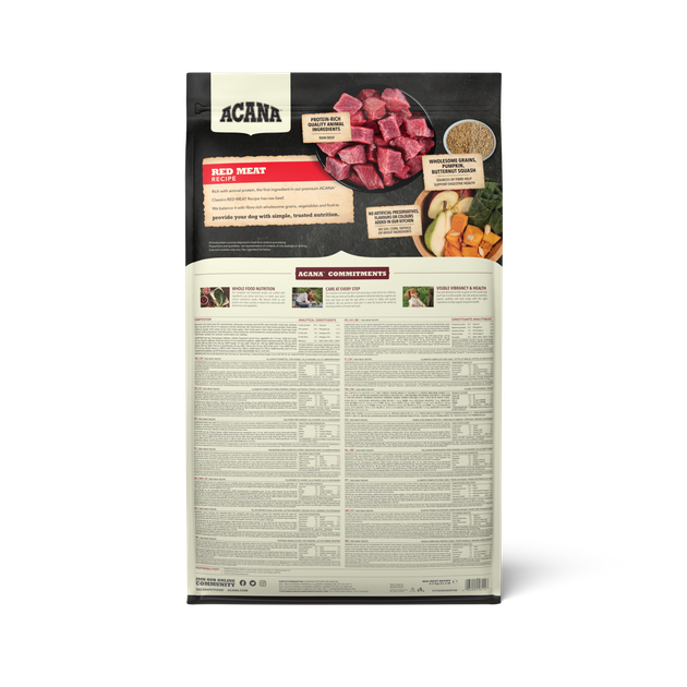 Сухий корм для собак на всіх стадіях життя ACANA Red Meat Recipе, 9.7 кг - Фото 2 Сухий корм для собак на всіх стадіях життя ACANA Red Meat Recipе, 9.7 кг - изображение 2