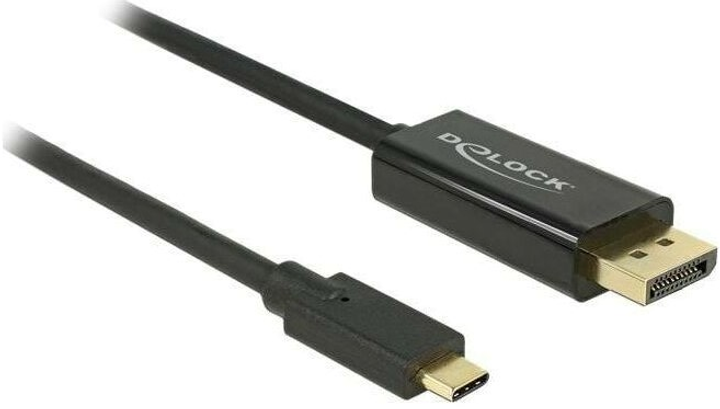 Kabel Delock USB Type-C – DisplayPort 1 m Black (4043619852550) - obraz 1