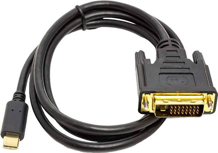 Kabel Delock USB Type-C – DVI 1 m Black (4043619853205) - obraz 1