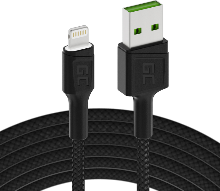 Kabel LogiLink Lightning - USB Type-A 1.2 m Black (KABGC05) - obraz 1