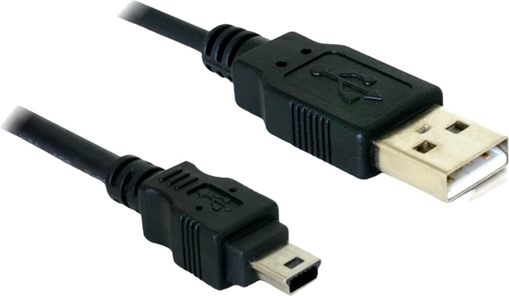 Kabel Delock USB Type-A - mini-USB 1.5 m Black (4043619822522) - obraz 1