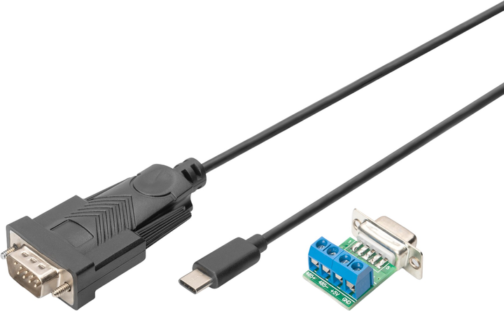 Adapter Digitus USB Type-C – RS485 1 m Black (DA-70168) - obraz 1