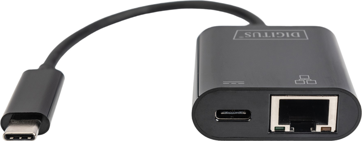 Adapter Digitus USB Type-C - RJ-45/USB Type-C Black (DN-3027) - obraz 2