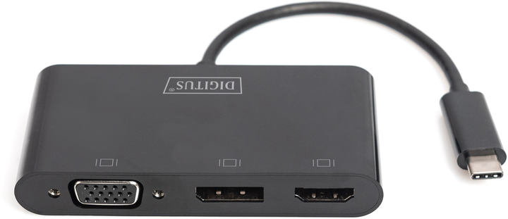 Adapter Digitus USB Type-C + DisplayPort + HDMI + VGA Black (DA-70859) - obraz 2